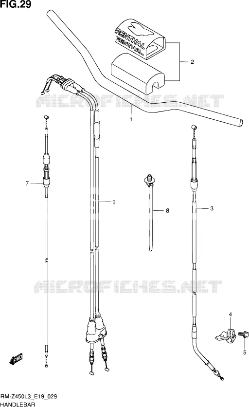 HANDELBAR Suzuki MOTO 450 RM-Z 2012  RM-Z450 L3 (E19)