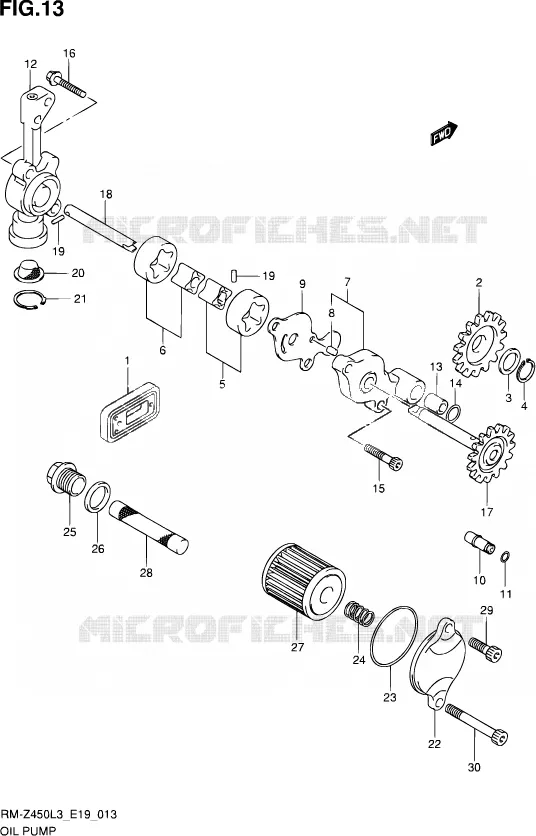 OIL PUMP Suzuki MOTO 450 RM-Z 2012  RM-Z450 L3 (E19)
