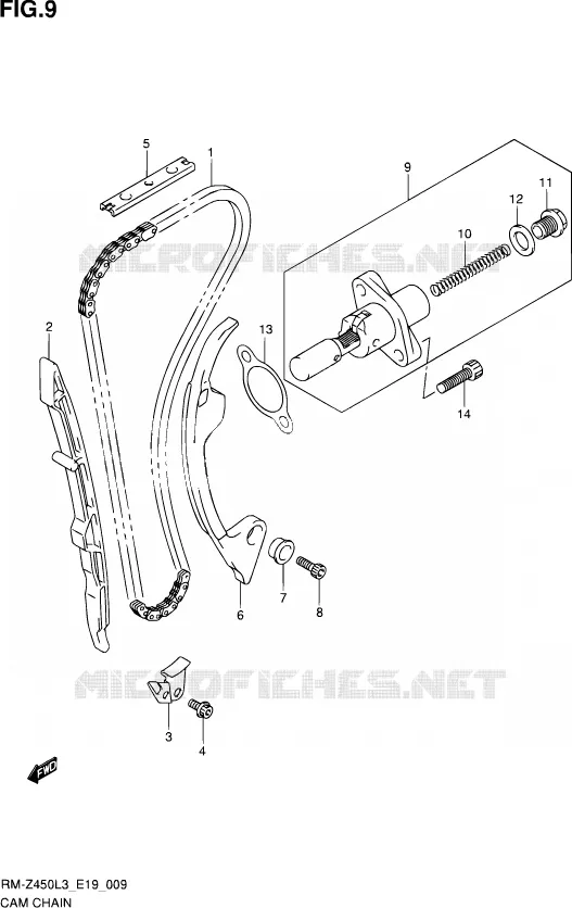 TIMING Suzuki MOTO 450 RM-Z 2012  RM-Z450 L3 (E19)