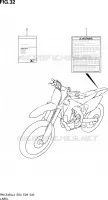 LABEL (RM Z450L4 E03) for Suzuki RM-Z 450 2014