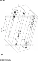 RIGHT FRONT FORK LEG for Suzuki RM-Z 450 2014
