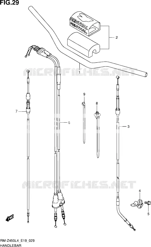 HANDELBAR Suzuki MOTO 450 RM-Z 2015  RM-Z450 L4 (E19)