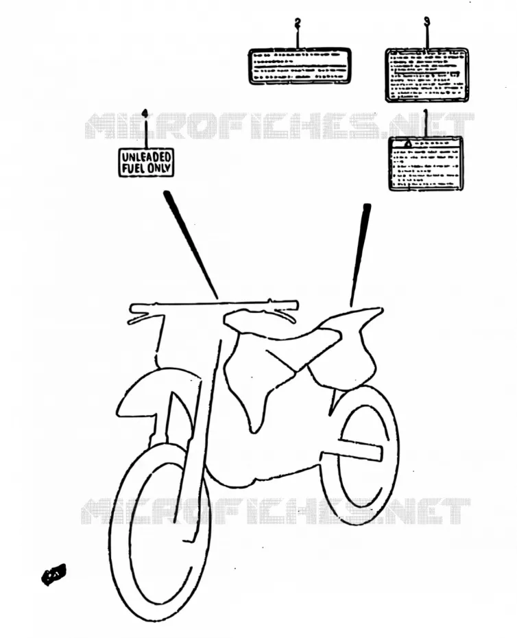LABEL Suzuki MOTO 250 RM 1995  RM250 S (E02,E04,E24,P37)