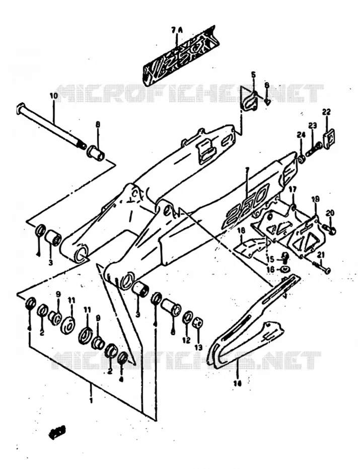 SWINGARM Suzuki MOTO 250 RM 1995  RM250 S (E02,E04,E24,P37)