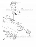 CRANKSHAFT for Suzuki RM 250 2002