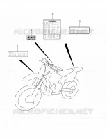 LABEL for Suzuki RM 250 2002