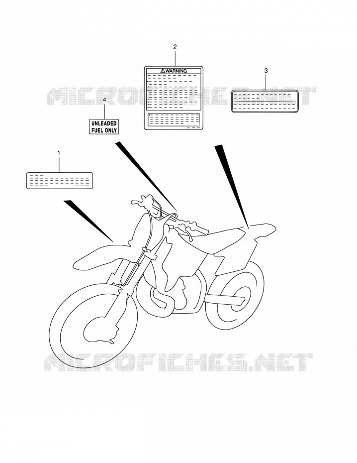 LABEL Suzuki MOTO 250 RM 2002  RM250 K2 (E02,E04,E24)