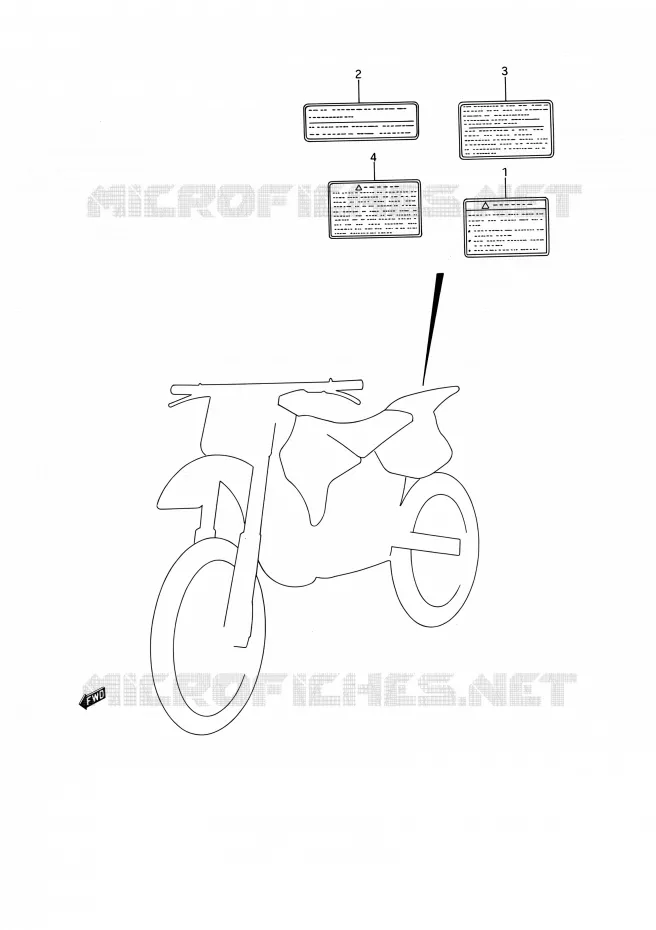 LABEL Suzuki MOTO 250 RM 1995  RM250 S (E03,E28,E33)