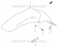 REAR FEDNER for Suzuki RM 250 2000