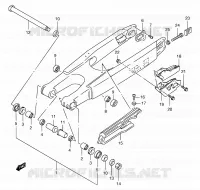REAR SWING ARM (MODELE Y) for Suzuki RM 250 2000