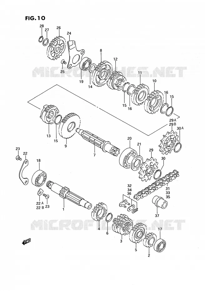 TRANSMISSION Suzuki MOTO 80 RM 1987  RM80H(E01)