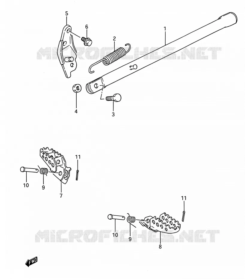 STAND Suzuki MOTO 80 RM 1995  RM80 S (E03,E28,E33)