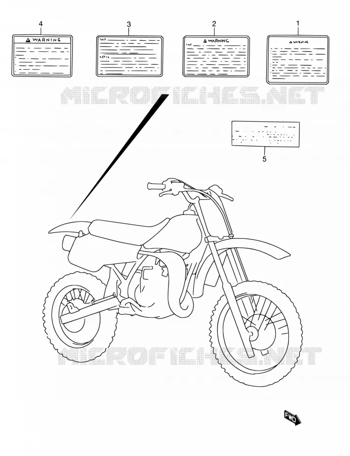 LABEL Suzuki MOTO 80 RM 1999  RM80 X (E03,E28,E33)