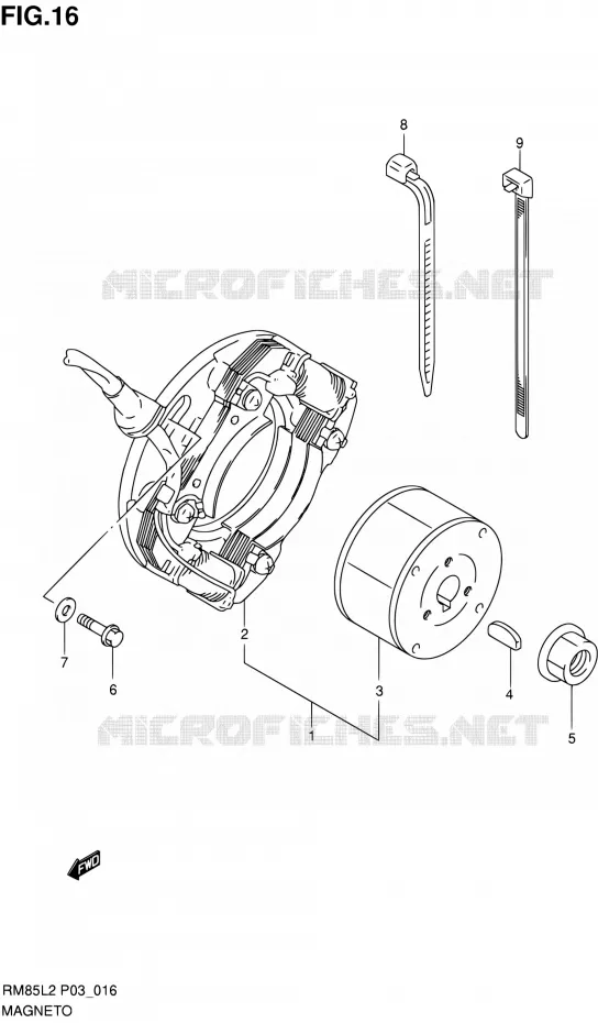 MAGNE TO Suzuki MOTO 85 RM 2012  RM85L L2 (P03,P28.P33)