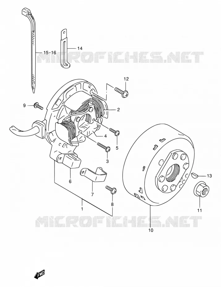 MAGNE TO Suzuki MOTO 250 RMX 1998  RMX250 W (E01,P37)