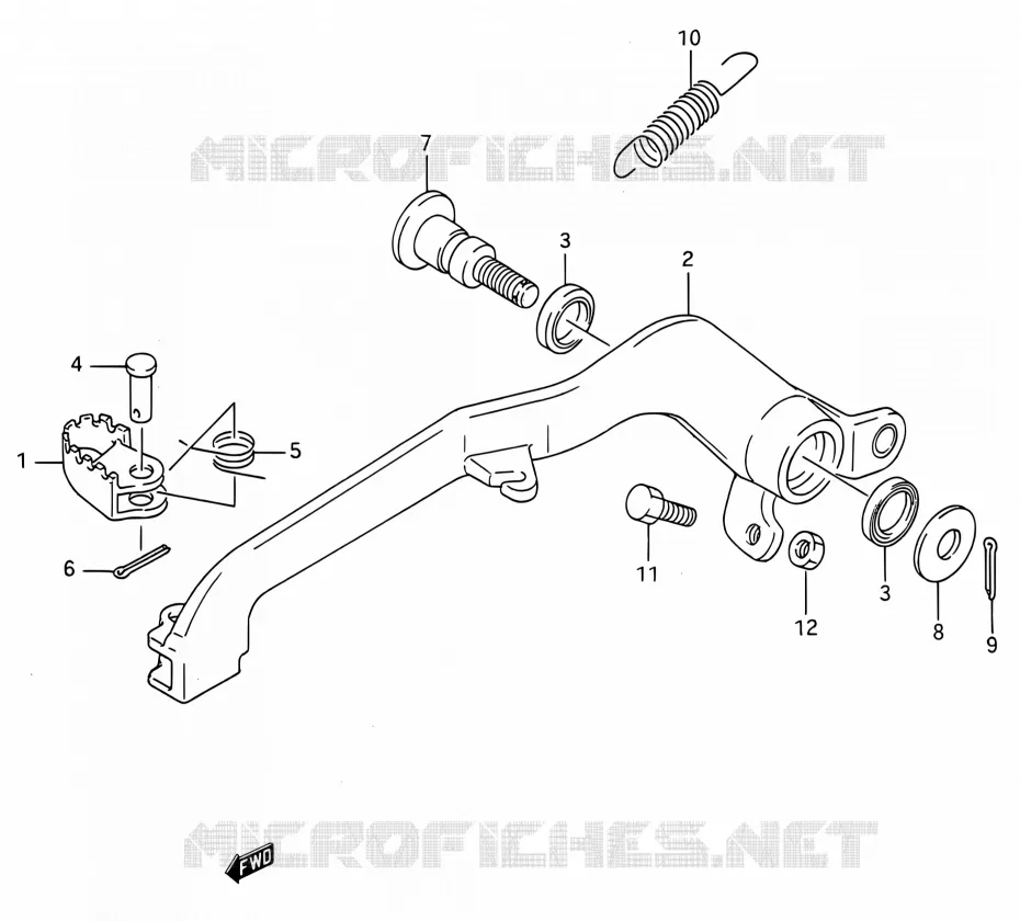 REAR BRAKE Suzuki MOTO 250 RMX 1994  RMX250 R (E03,E28,E33)