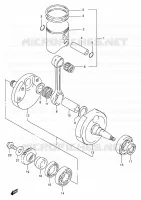 CRANKSHAFT for Suzuki RMX 250 1998