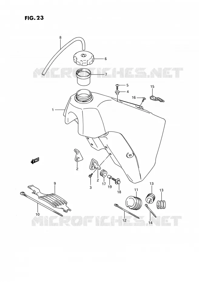FUEL TANK Suzuki MOTO 250 RMX 1993  RMX250 P (E03)