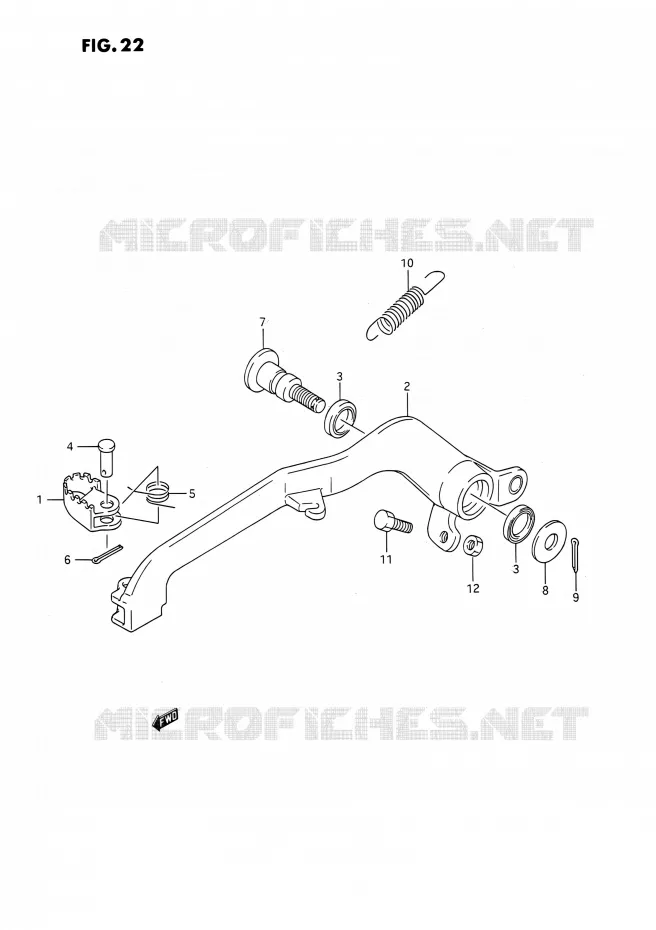 REAR BRAKE Suzuki MOTO 250 RMX 1994  RMX250 R (E03)