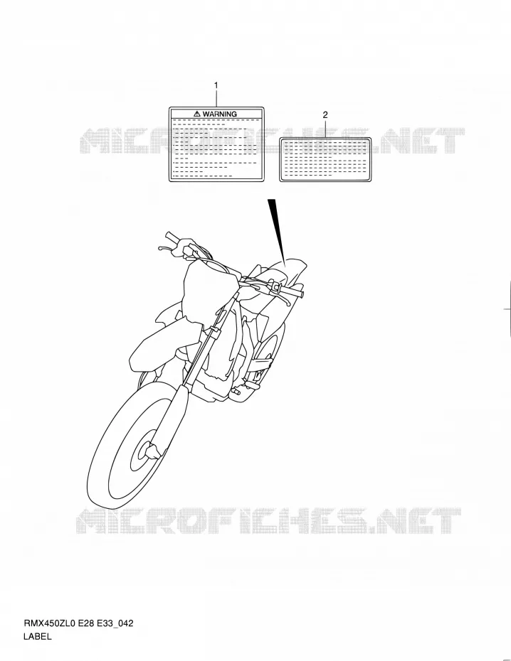 LABEL Suzuki MOTO 450 RMX 2011  RMX450Z L0 (E03,E28,E33)