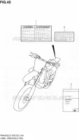 LABEL (RMX450ZL2 E28) for Suzuki RMX 450 2012