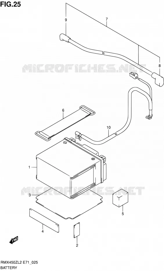 BATTERY Suzuki MOTO 450 RMX 2012  RMX450ZL2(E71)