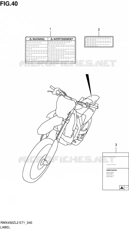 LABEL Suzuki MOTO 450 RMX 2012  RMX450ZL2(E71)