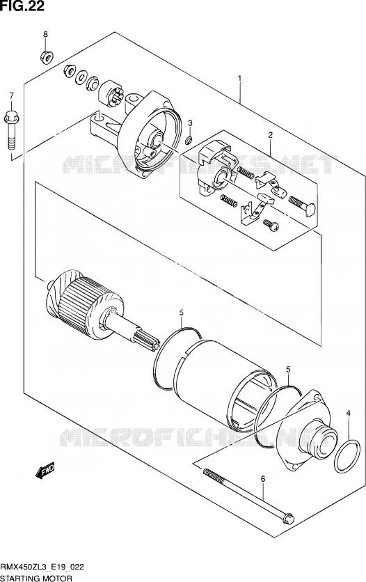 STARTER MOTOR Suzuki MOTO 450 RMX 2013  RMX450Z L3 (E19)