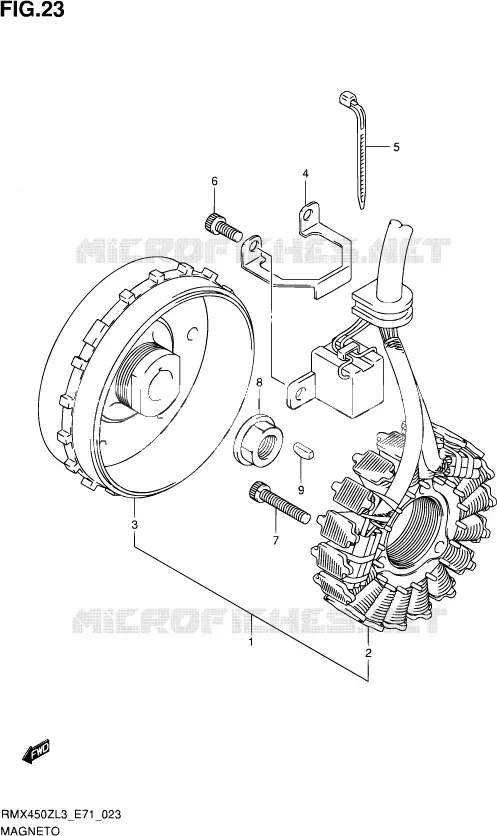 MAGNE TO Suzuki MOTO 450 RMX 2013  RMX450Z L3 (E71)