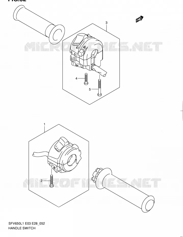 SWITCHES Suzuki MOTO 650 GLADIUS 2011  SFV650 L1 (E03,E28,E33)