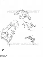 REAR FEDNER (SFV650AL1 E21) for Suzuki GLADIUS 650 2011