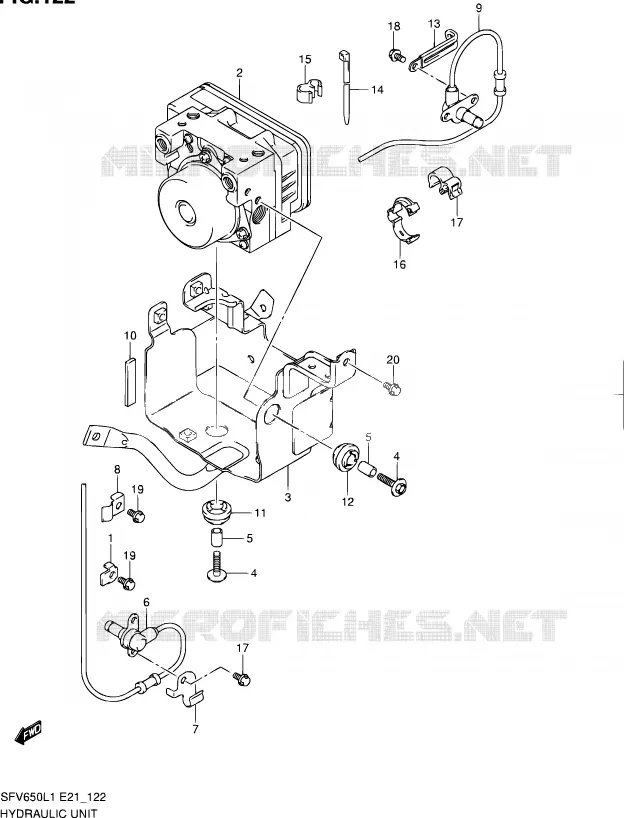 ABS SYSTEM (SFV650AL1 E21) Suzuki MOTO 650 GLADIUS 2011  SFV650L1(E24)