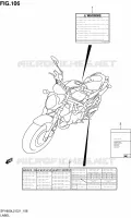 LABEL (SFV650AL2 E21) for Suzuki GLADIUS 650 2012