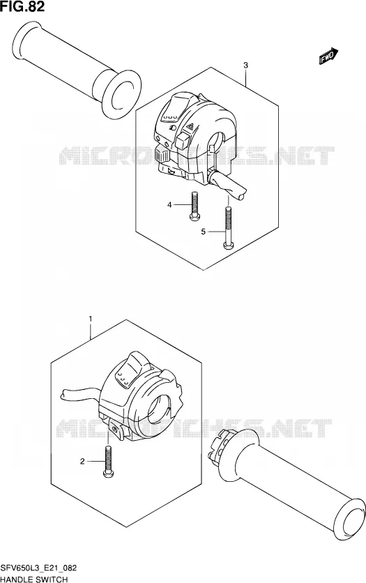 SWITCHES Suzuki MOTO 650 GLADIUS 2013  SFV650 L3 (E21)