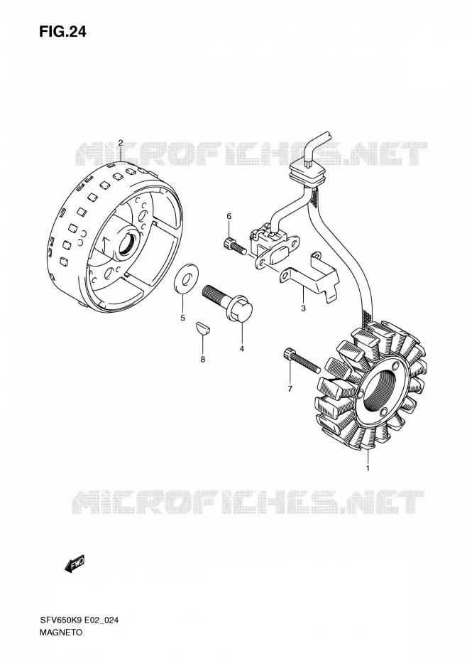 MAGNE TO Suzuki MOTO 650 GLADIUS 2010  SFV650AL0(E19)