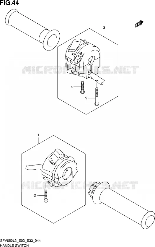 SWITCHES Suzuki MOTO 650 GLADIUS 2013  SFV650A L3 (E03,E28,E33)