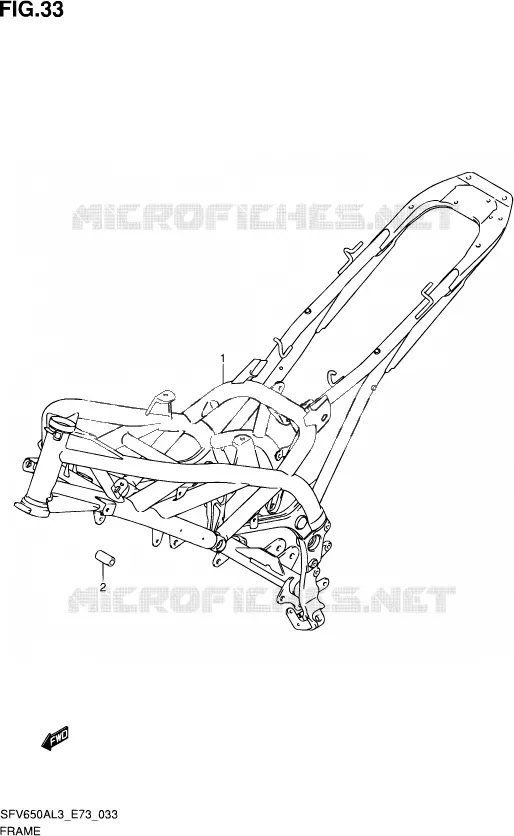 FRAME Suzuki MOTO 650 GLADIUS 2013  SFV650A L3 (E73)