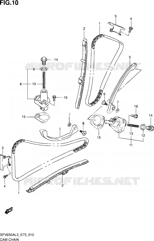 TIMING Suzuki MOTO 650 GLADIUS 2013  SFV650A L3 (E73)