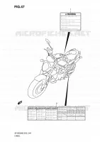 LABEL (MODEL K9) for Suzuki GLADIUS 650 2009