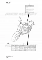 LABEL (MODEL K9) for Suzuki GLADIUS 650 2009
