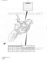 LABEL (SFV650UAL1 E21) for Suzuki GLADIUS 650 2011