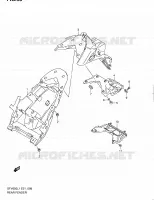 REAR FEDNER (SFV650AL1 E21) for Suzuki GLADIUS 650 2011