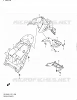 REAR FEDNER (SFV650L1 E21) for Suzuki GLADIUS 650 2011