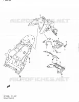 REAR FEDNER (SFV650L1 E24) for Suzuki GLADIUS 650 2011