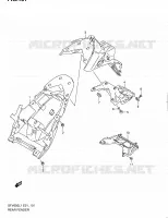 REAR FEDNER (SFV650UAL1 E21) for Suzuki GLADIUS 650 2011