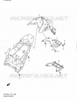 REAR FEDNER (SFV650UL1 E21) for Suzuki GLADIUS 650 2011