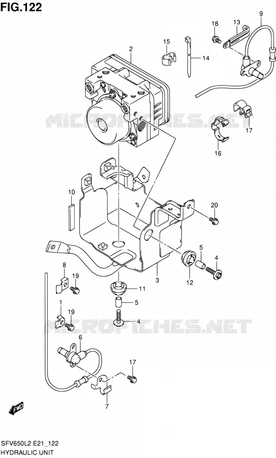 ABS SYSTEM Suzuki MOTO 650 GLADIUS 2012  SFV650UL2(E24)
