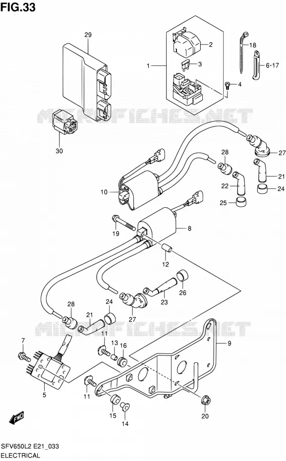 ELCTRICAL (SFV650UL2 E21) Suzuki MOTO 650 GLADIUS 2012  SFV650UL2(E24)