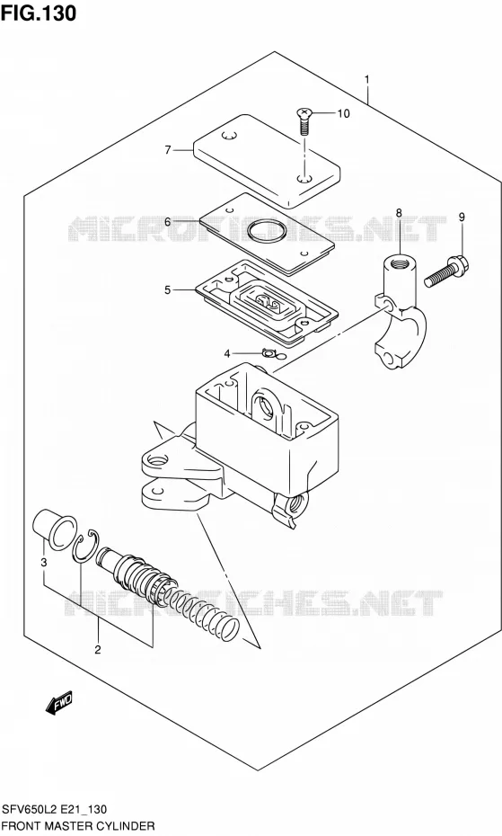 FR. MASTER CYLINDER (SFV650L2 E21) Suzuki MOTO 650 GLADIUS 2012  SFV650UL2(E24)