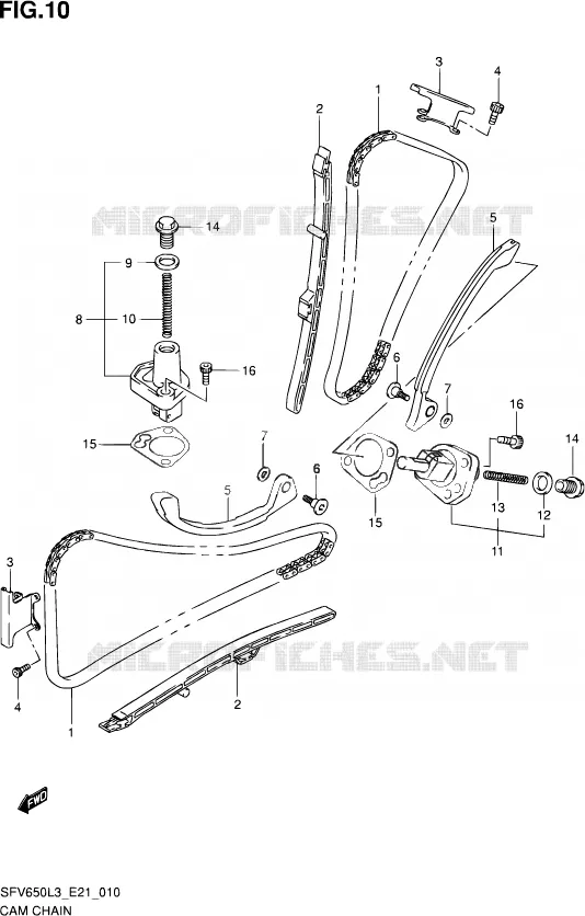 TIMING Suzuki MOTO 650 GLADIUS 2013  SFV650U L3 (E24)